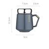 Nordic Style Simple Mug Ceramic Water Cup Mirror Cup Cover Mug Coffee Cup Milk Cup Large Capacity Drinking Cup