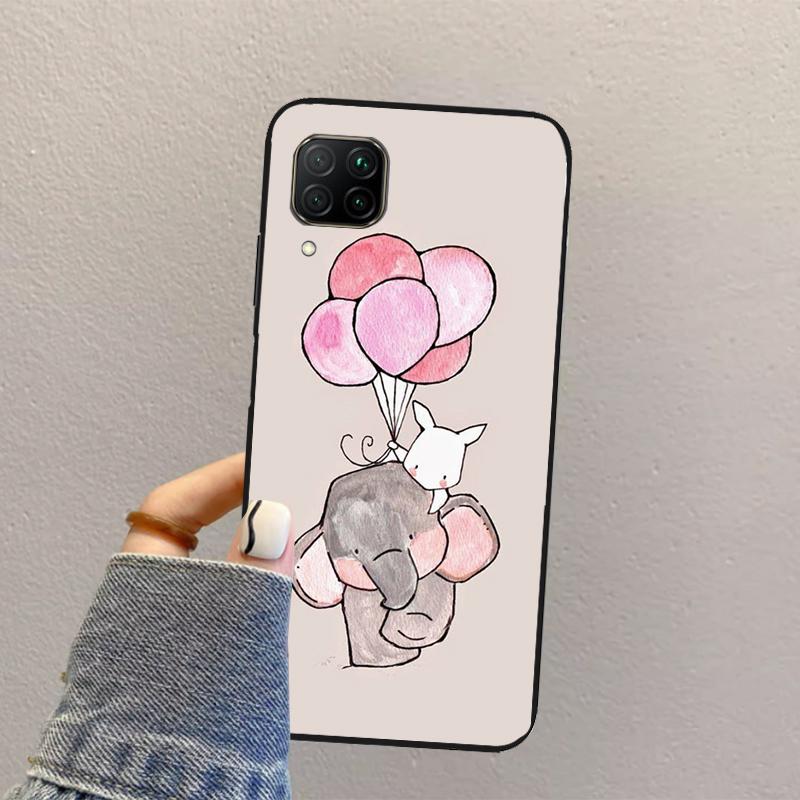 

Cute Elephant For Huawei Nova Y73 Y72 Y61 Y91 Y70 Y60 Y90 12s 12i 11i 8i 9 10 SE P30 P40 Lite P60 Pro Case Huawei Nova 5T