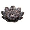 Neuer 1PC Legierung Räucherstäbchenhalter Platte Buddhismus Lotus Räuchergefäß Kapuzinerkresse Bronze Räuchergefäß