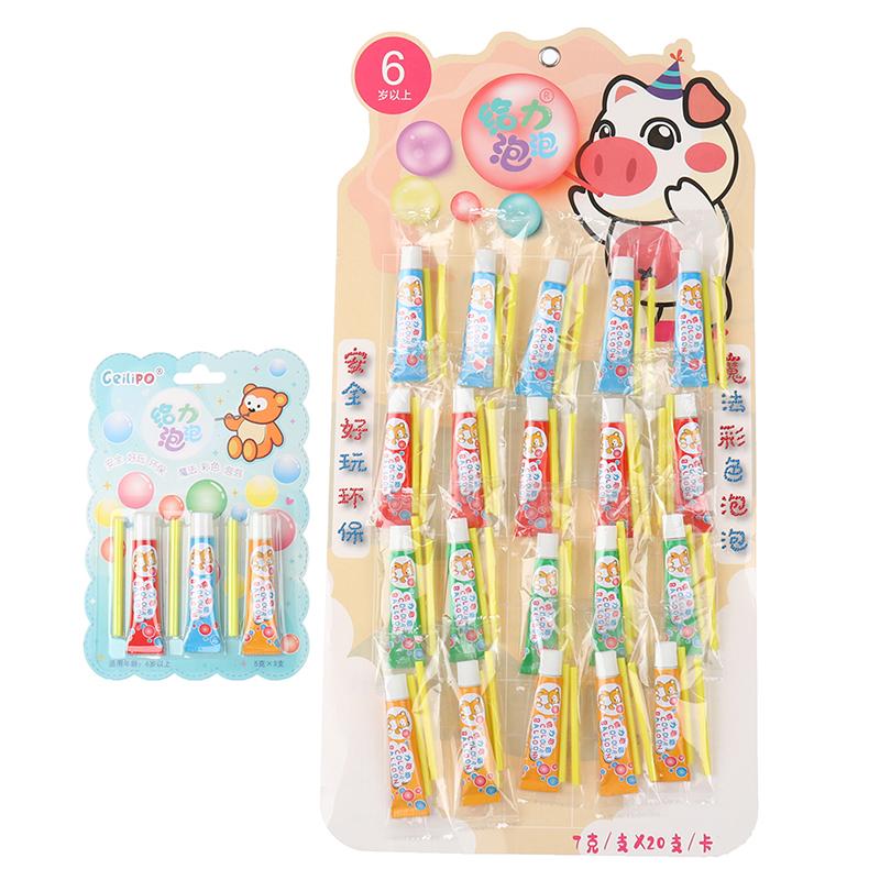 Safe Magic Bubble Glue Toy Blowing Colorful Bubble Ball Plastic Space Balloon