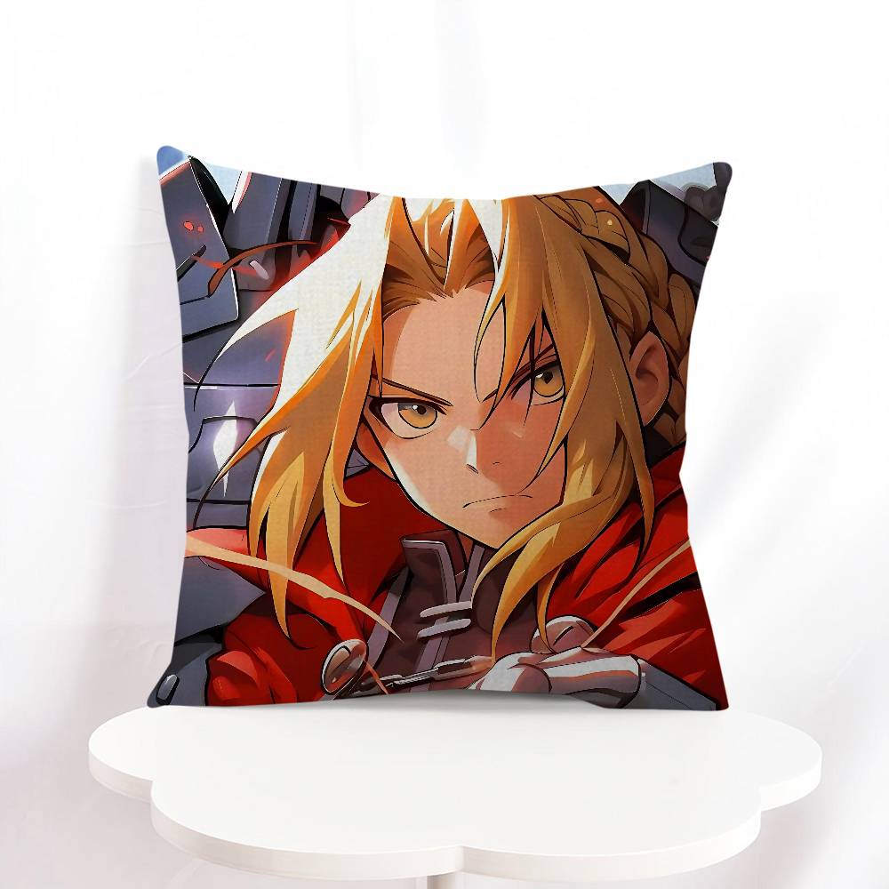 E-Edward Elric Cushion Cover Pillowcase Upholstery Sofa Throw Pillow Home Decor Pillowcas