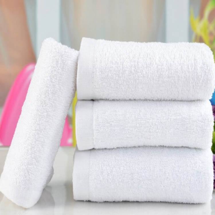 Five-Star Hotel Quality Pure Cotton Bath Towel Thickened Oversized Solid White Color Knitted Washcloths for Swimming Bathing