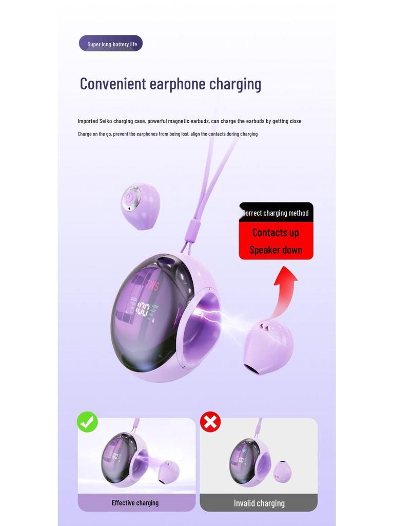 Mini Ultra-Small Noise Cancelling Bluetooth Earphones with Long Battery Life