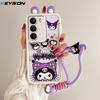 KEYSION Cute Ear 3D Cartoon Case for Realme C71 with Bracelet Soft Silicone Shockproof Phone Back Cover for OPPO Realme C71