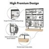3-Tier 72-Hole Earring Stand, Wooden Base, Jewelry Display Storage Rack