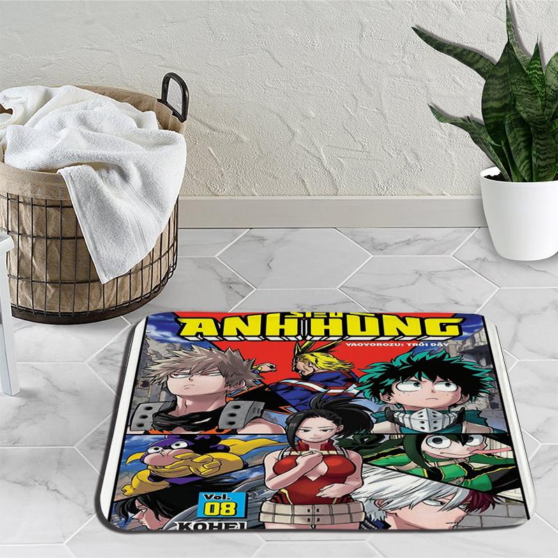 Amime meu herói academia tapetes deku midoriya izuku bakugou tapete dos desenhos animados quarto sala de estar macio antiderrapante área