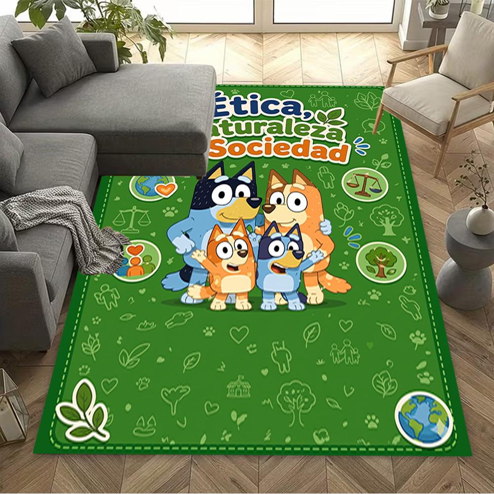 Bluey Bingo Adventures Carpet Design for Dormitory Hallway Decorate room Game Room Anti-slip Rug Office home decor Wedding Party Gift