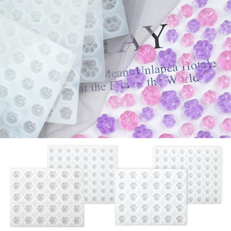 Animal Paw Epoxy Resin Molds Mini Cat Claw Wax Pellet Silicone Mould Handmade Candle Molds DIY Cake Chocolate Decoration