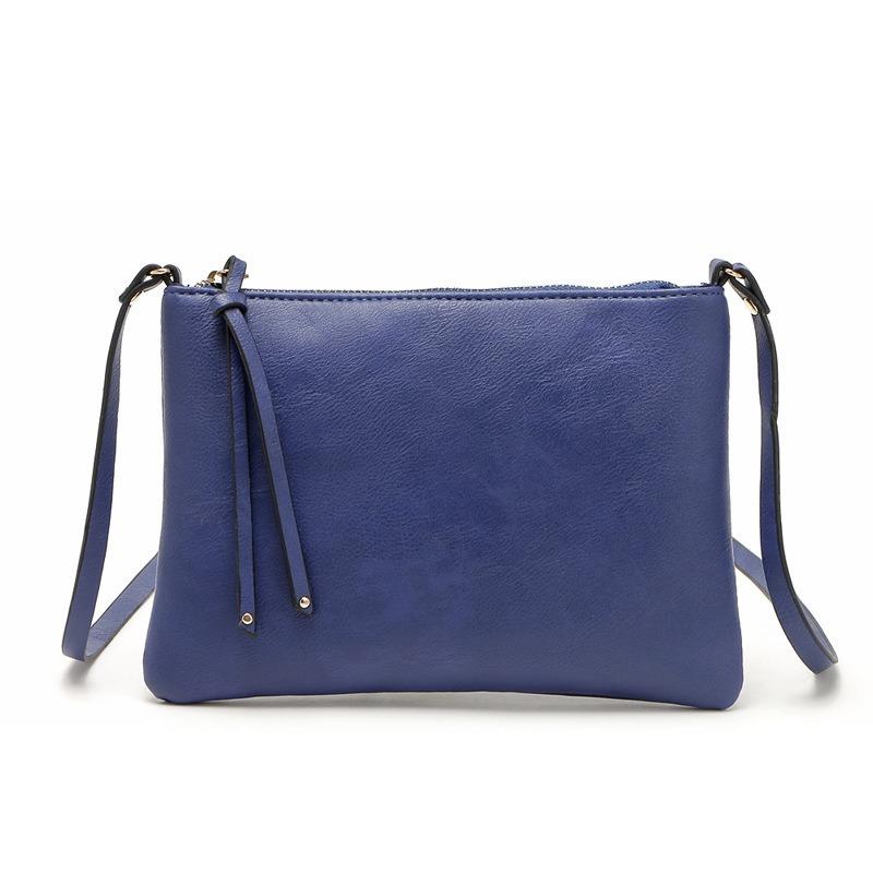 Vintage Slim Thin Women Leather Messenger Bag Envelope Crossbody Bag for Ladies Shoulder Bag Handbag Purses Hand Bag