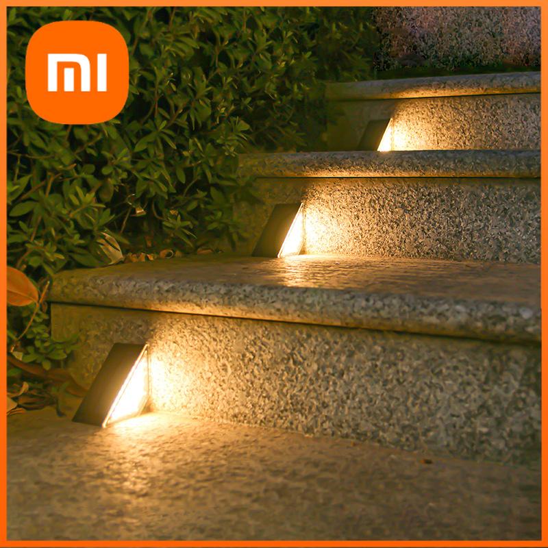 Xiaomi 8Pcs LED Solar Step Lights, Waterproof Outdoor Stair Lights, Solar Deck Lights Outdoor Solar Landscape Lighting for Yard, Patio