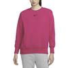 Nike Phoenix Fleece Solid Color Crew Neck Fleece Lined Loose Fit Sweatshirt Women's Raspberry Red DQ5734-615
