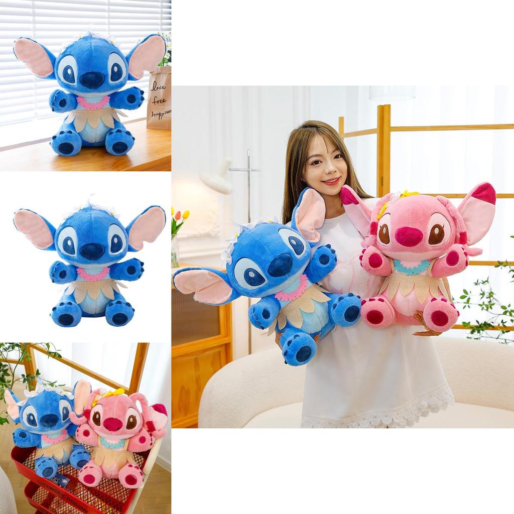 Stitch And Angel Hawaiian Style Plush Doll Pillow Children Toy For Kids Birthday Gift