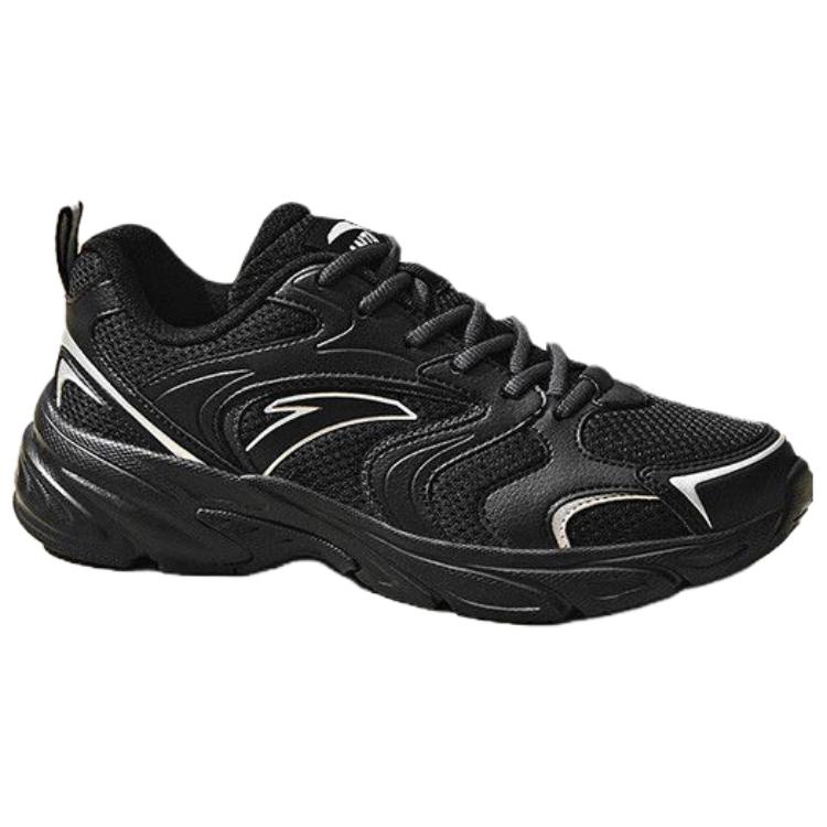 Anta OG800 Simple Fashion Shock Absorbing Non-Slip Breathable Low-Top Casual Shoes Women Casual Shoes Silver Black 922538821-5
