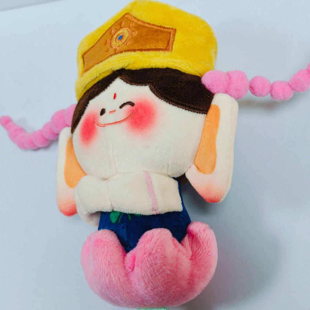 Yungang Grottoes Buddha Companion Lotus Plush Keychain