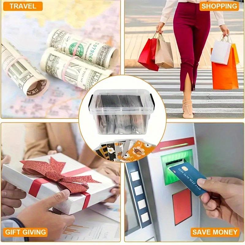 1 Set 100 Envelope Save Challenge, 100 Days Storage Budget Save Challenge Box Kit