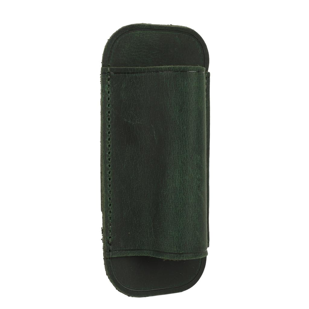 Knife Sheath Crazy Horse Leather Exquisite Craftsmanship Horizontal Stylish Knife Belt Holder for Gift Green