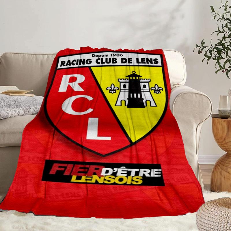 Racing Club De Lens Crest Portable Blanket/Soft Blanket Bedding Blanket Suitable for Travel Camping Living Rooms Offices Sofas Fan Gifts