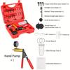 2in 1 Brake Bleeder Kit with Hand Vacuum Pump with Gauge Adapters Automotive Brake Fluid Bleeding Set with Protected Case