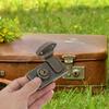 2Pcs Vintage Box Lock Suitcase Latch Brass Clasp Padlock Furniture Hardware Wooden Trunk Hasp Locker Closure Fastener