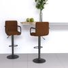 Day and Night - Day and Night Kitchen Stools 2 Units Brown Velvet