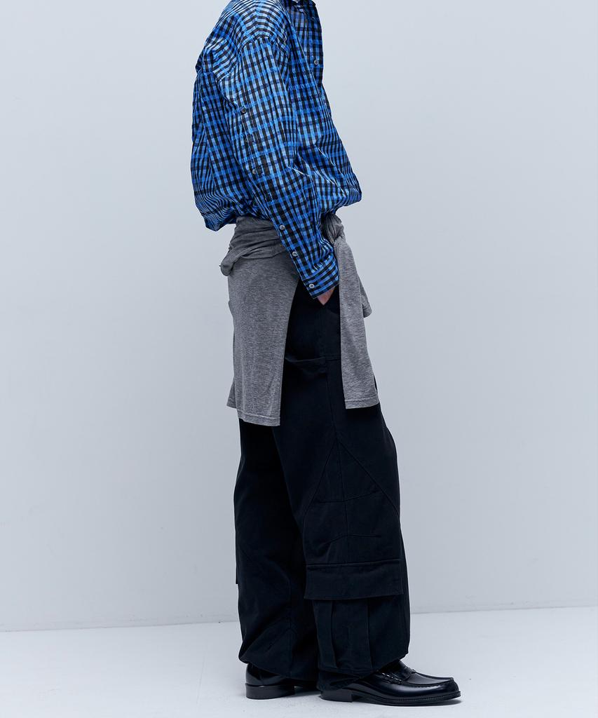 Aenitaimlolig Lavender Work Pants - Black