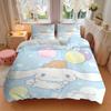 3pcs Balloon Cinnamoroll Idea Print Cover Set Ultra Soft, Breathable, and Comfortable Bedding with Stylish Design for Bedroom and Guest Room Deco