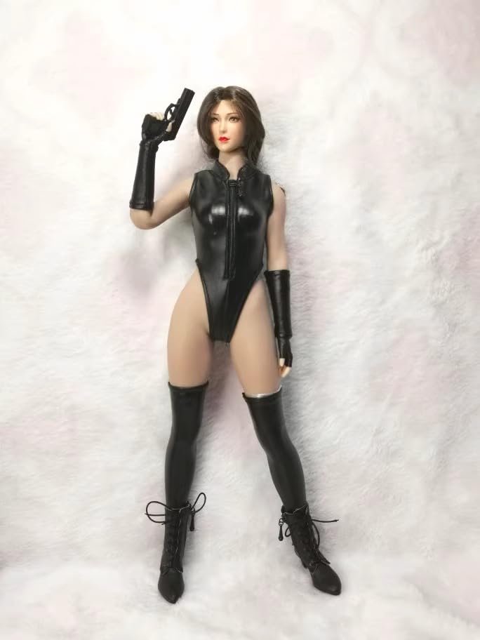 Scale Costume Scale Figure Clothes Female Sexy Leather Special Attack Force Suit Not 1/6 1/6 Suit, (Body, Head, Shoes, Etc. Included)