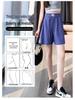 Women's Pink Wide-Leg Summer Sport Shorts, Loose Fit, Mid-Length, Casual Five-Point Pants, 2025 Hot Style