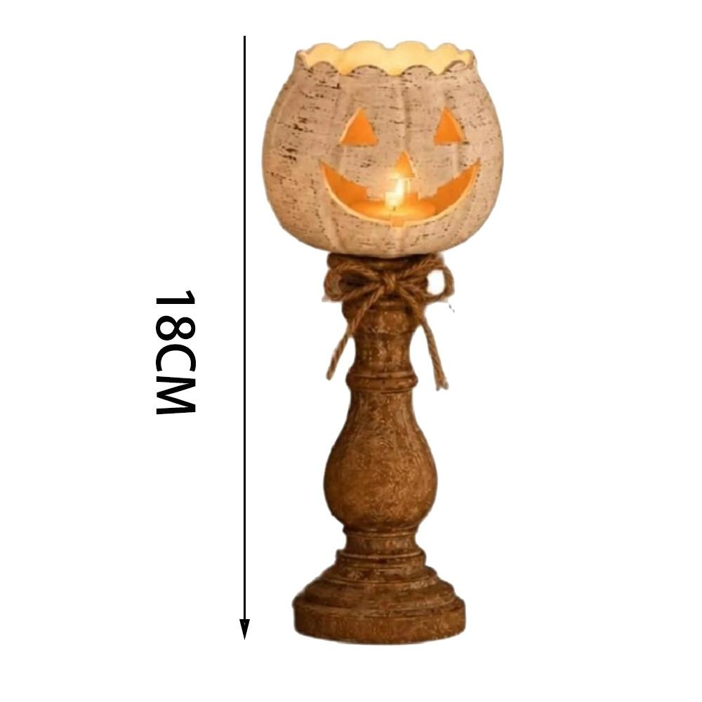 Cutout Face Pumpkin Tealight Candle Holder Scalloped Top Tealight Candle Holder  Thanksgiving Decor