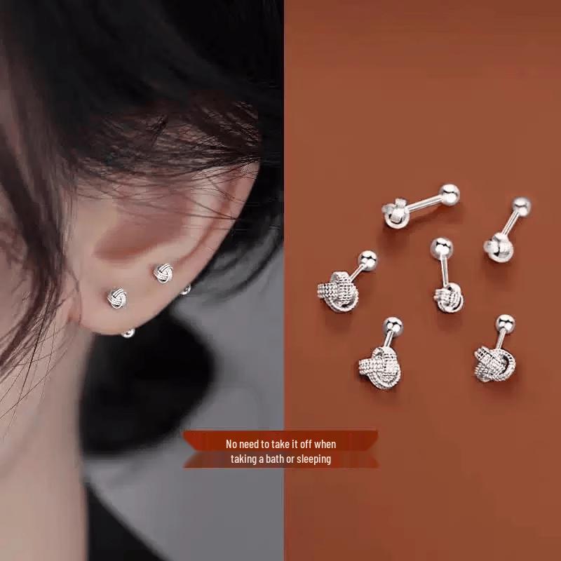 Elegant Ruyi Knot Sleep-Friendly Ear Studs