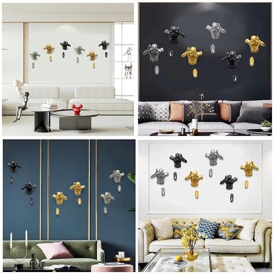 Metal Wall Art Set Of 6 Aluminium Metal Running Man Wall Hanging Home Decoration Perfect for Living