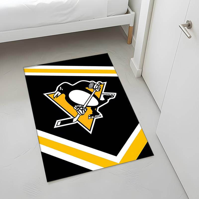Pittsburgh Penguins (1) Rug Suitable For Living Rooms Bedrooms Computer Rooms Dining Areas And Placement Under Tables And Chairs Also An Ideal Choice 