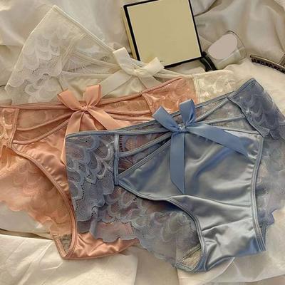 Damen Sexy Spitzen Hipster Unterwäsche Weiche Blumenspitze Low Rise Slips Nahtlose Transparente Mesh Damen Slips