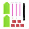 11 Pieces Diamond of Painting Stitch Tools Kit Tweezers Pens Tray Glue