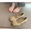 Flat single shoes shoes gentle flower Mary Jane half drag women's shoes