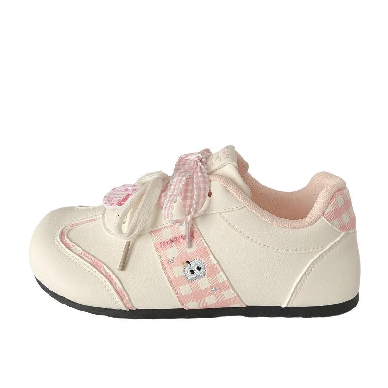 Women's bow board shoes 2025 Dexun new versatile spring shoes platform white shoes trendy casual and cute