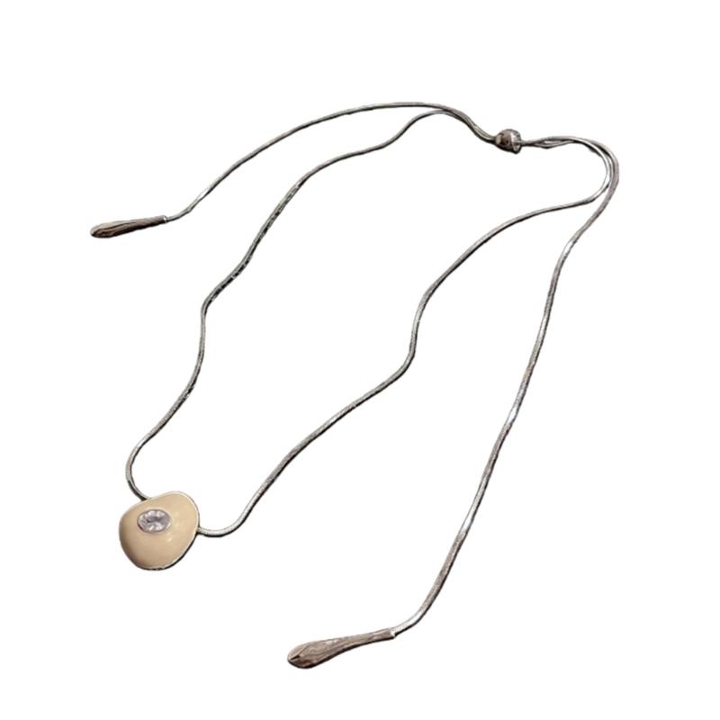 

Elegant Fashion Jewelry Water Drop Pendant Necklace Long Versatile Chain Suitable For Casual Or Formal Attire 1