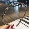 Girls Women Headwear Crystal Soft Shinny Beads Bezel Hairband Headband Headhoop