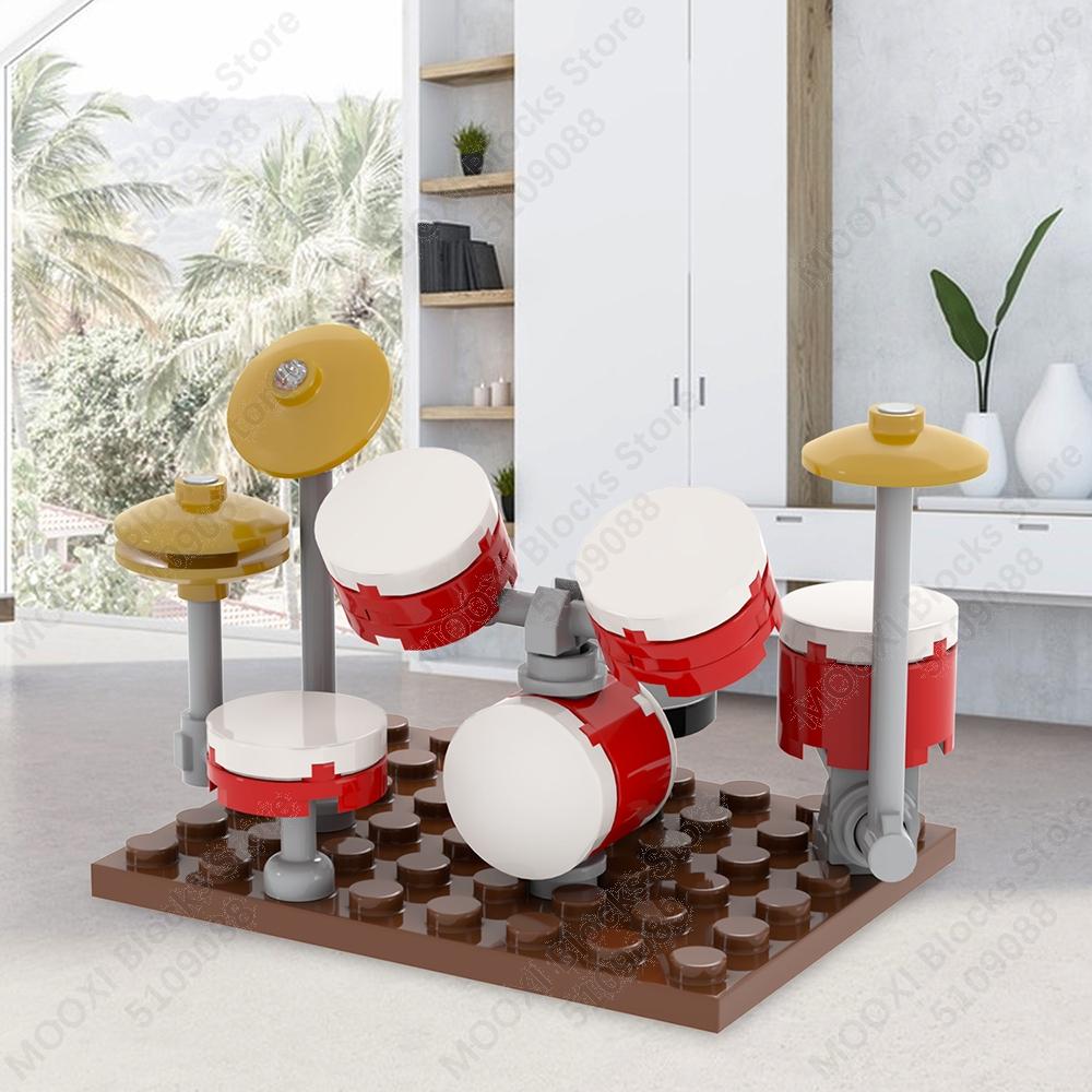 MOOXI House Furniture Series Bed Piano Drum Sets City Creative MOC Bricks Building Blocks Kids Toys Playing House Boy Girl Gifts