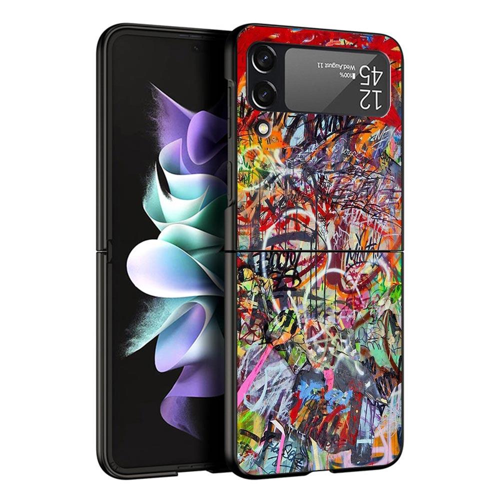 Graffiti Fashion Cool Case For Samsung Galaxy Z Flip 7 6 5 4 3 z Flip7 Flip6 Flip5 Flip4 5G Phone Cover Flip3 Folding Coque