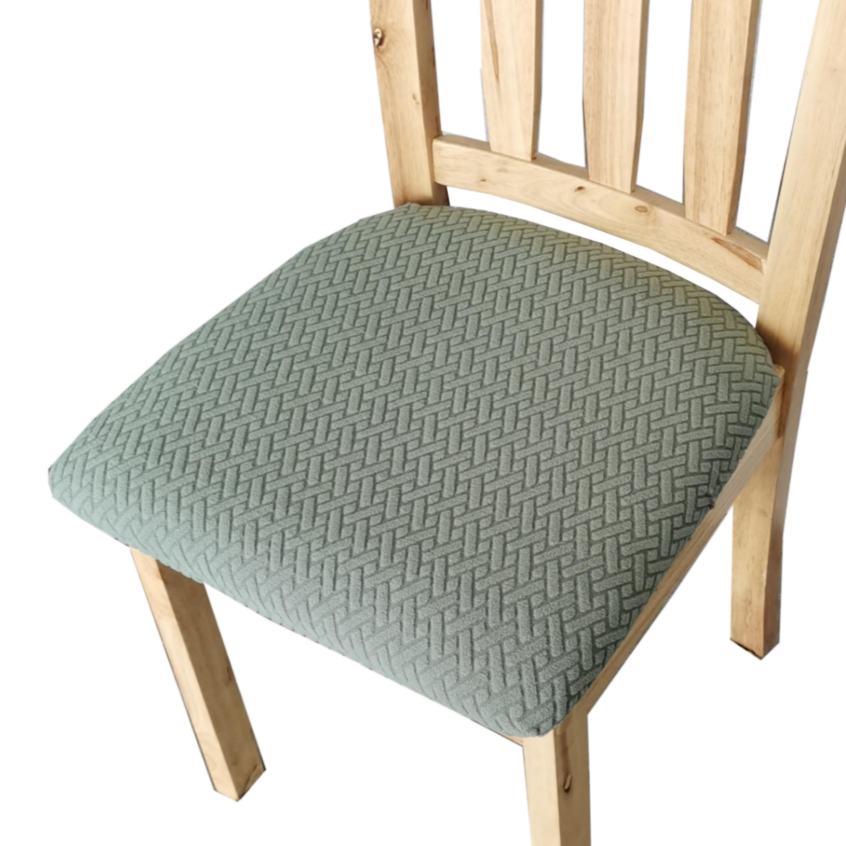 

Thickened chair cover, solid-color chair seat cushion cover suitable for all seasons, jacquard elastic chair cushion cover for d світло-зелений колір