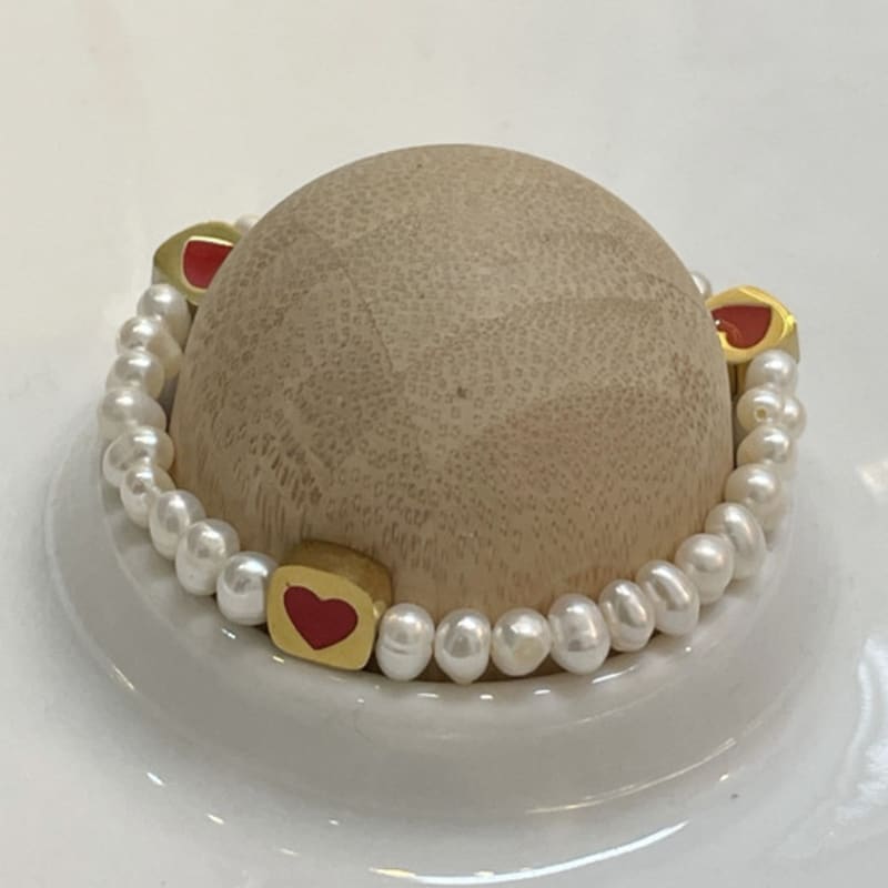 Sophiamor Gold red heart br