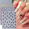 Coconut Tree Shape Nail Sticker Sea Gull Enhancement Adhesive Nail Decoration Salon Diy Stereoscopic Nail Enthusiasts