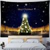 Christmas Snowman Tree Tapestry Cozy Room Xmas Holiday Party Backdrop Wall Hanging Photography Background Decor (