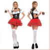 German Oktoberfest Costume Dress Women Cosplay Festival Party Bar Waitress Outfit With Headband Necklace