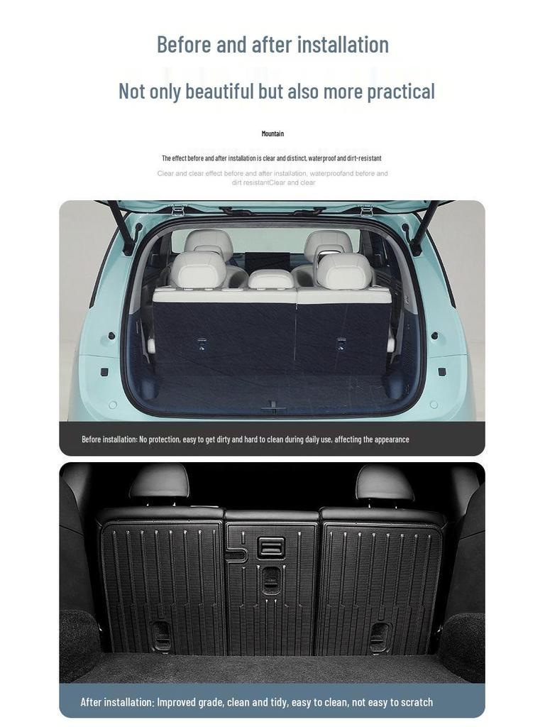 Eco-Friendly TPE Trunk and Seat Back Mat for 2024 Zeekr MIX