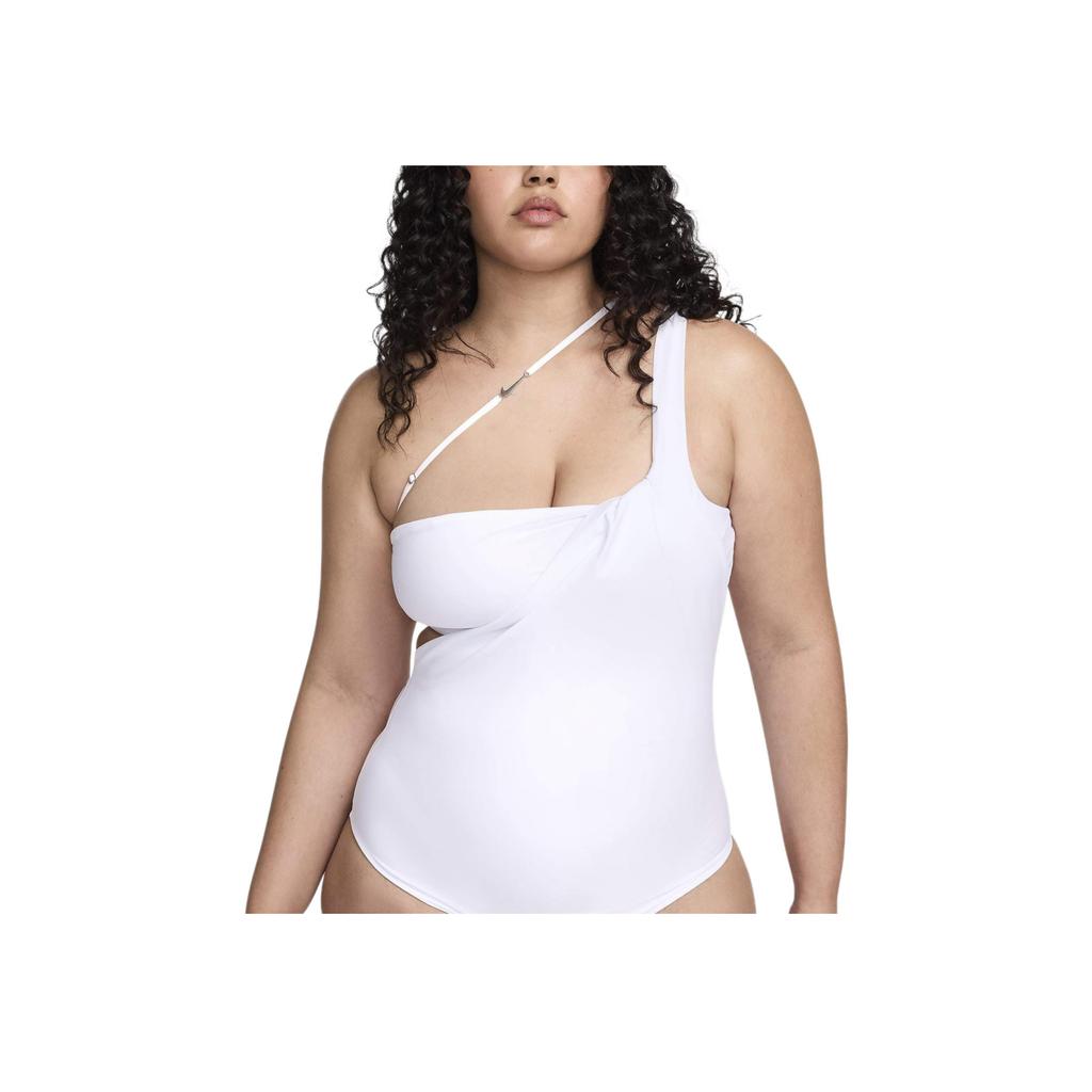 Nike X Jacquemus Co-Branded SS24 Solid Color Stretch Cut-Out Jumpsuit Women Jumpsuit White FJ3284-100