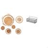 Rattan Woven Wall Art And Metal Wire Storage Basket Decorative Ornaments for Tea Room Hallway