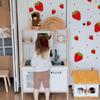 Erdbeer-Sticker Wasserdicht Klebend PVC Wandaufkleber Wiederverwendbar Fenster-Sticker Für Kinderzimmer Kindergärten Klassenzimmer Wand