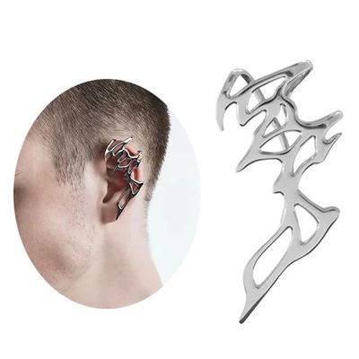 Retro Punk Gothic Alloy Dragon Earrings Wrapped Clip  Exaggerated Dragon Earrings